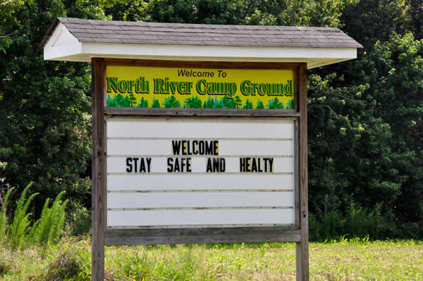 North River Campgrund sign